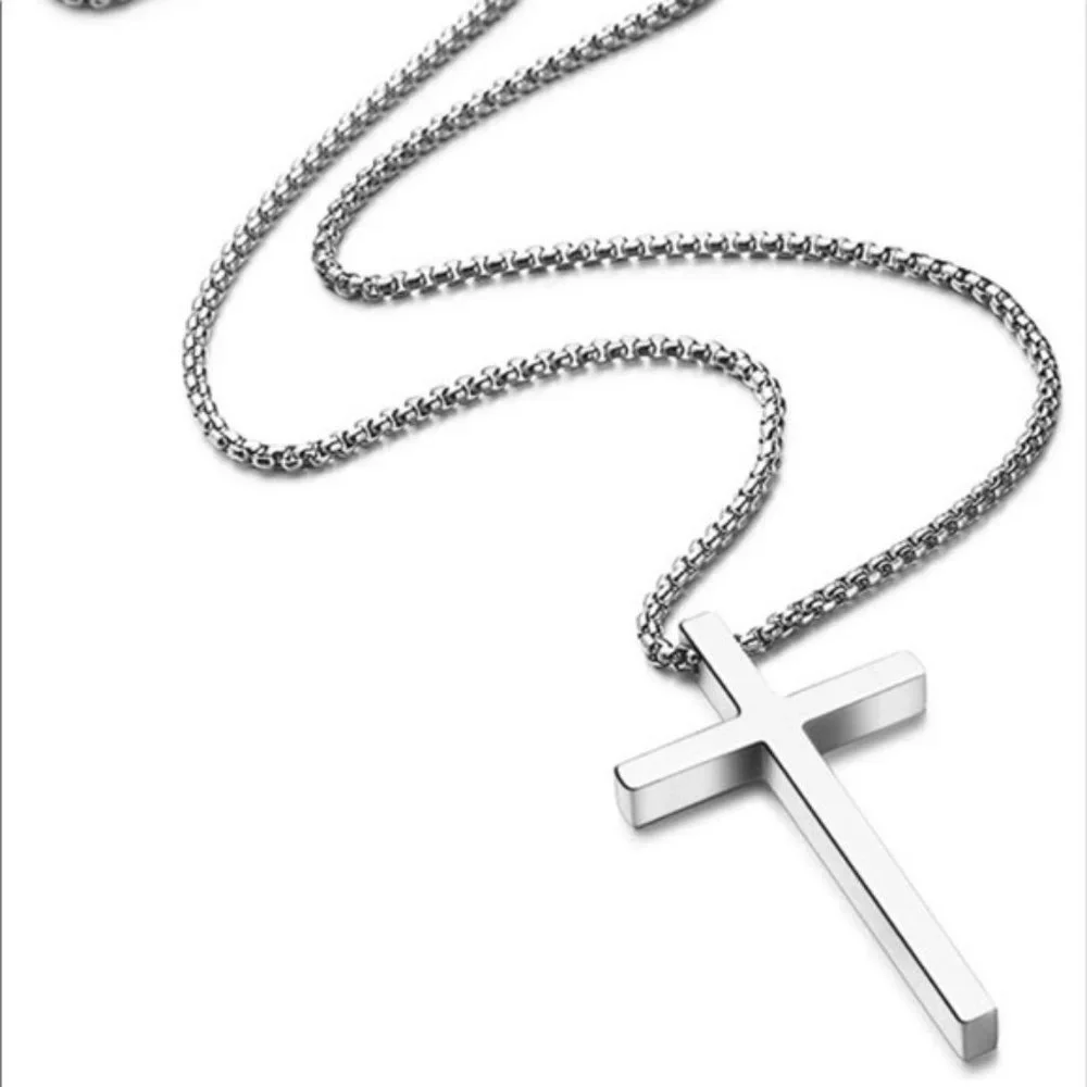 Men’s Silver Cross Necklace